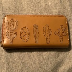 Tan Leather Cactus Wallet